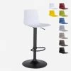 Grand Soleil Tabouret Bar De Cuisine Design Noir Mat Réglable En Hauteur Grand Sol...