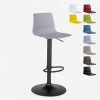 Grand Soleil Tabouret Bar De Cuisine Design Noir Mat Réglable En Hauteur Grand Sol...