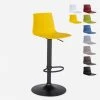 Grand Soleil Tabouret Bar De Cuisine Design Noir Mat Réglable En Hauteur Grand Sol...