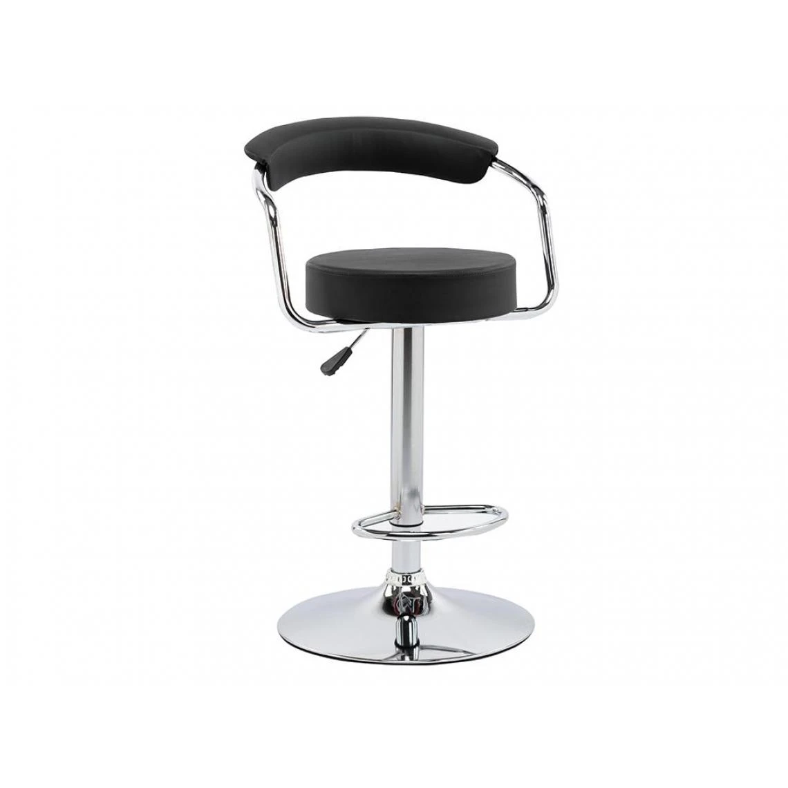 Vente-unique Lot De 2 Tabourets De Bar CANASTA II - Simili Et Acier Chromé - Noir 3 Vente-unique Lot De 2 Tabourets De Bar CANASTA II - Simili Et Acier Chromé - Noir – Image 3