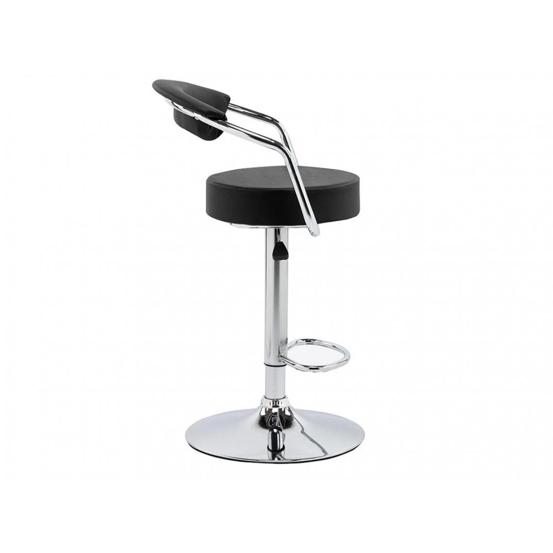 Vente-unique Lot De 2 Tabourets De Bar CANASTA II - Simili Et Acier Chromé - Noir 4 Vente-unique Lot De 2 Tabourets De Bar CANASTA II - Simili Et Acier Chromé - Noir – Image 4