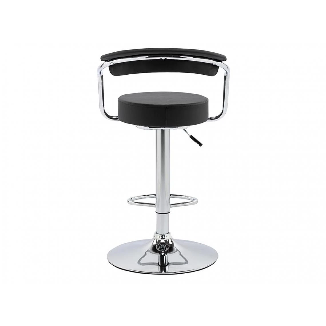 Vente-unique Lot De 2 Tabourets De Bar CANASTA II - Simili Et Acier Chromé - Noir 5 Vente-unique Lot De 2 Tabourets De Bar CANASTA II - Simili Et Acier Chromé - Noir – Image 5