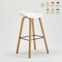 Superstool Tabouret Chaise Haut Pour Café Et Cuisine Effet Bois Towerwood, Coule...