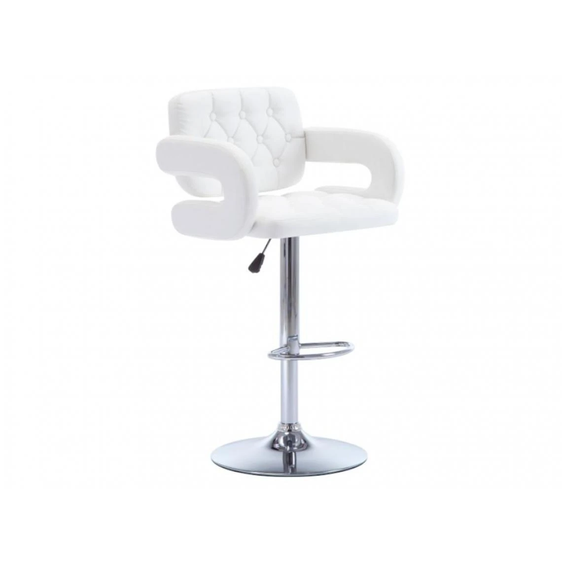 Vente-unique Lot De 2 Tabourets De Bar CONAN - Simili - Hauteur Ajustable - Blanc 3 Vente-unique Lot De 2 Tabourets De Bar CONAN - Simili - Hauteur Ajustable - Blanc – Image 3