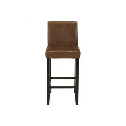 Vente-unique Lot De 2 Tabourets De Bar SANTOS - Microfibre Aspect Cuir Vieilli - Pi... 7 Vente-unique Lot De 2 Tabourets De Bar SANTOS - Microfibre Aspect Cuir Vieilli - Pi... -Magasin Joss & Main tabouret de bar 268383
