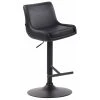 Decoshop26 Tabouret De Bar Avec Repose-pied Design Moderne En Similicuir Noir Pie...