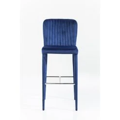 Kare Design Tabouret De Bar Baroque Cosmos Bleu VELVET
