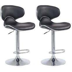 Decoshop26 Tabouret De Bar Chaise De Bar X2 Hauteur Réglable Avec Repose Pieds E...
