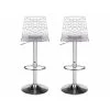 Vente-unique Lot De 2 Tabourets De Bar CLARK - Polycarbonate - Cristal