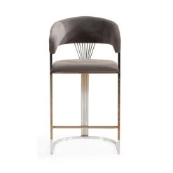 Vivenla Tabouret De Bar Design En Acier Inoxydable Argenté Et Revêtement En ... -Magasin Joss & Main tabouret de bar design en acier inoxydable argente et reve 13424268 36713290 290 1140x1140