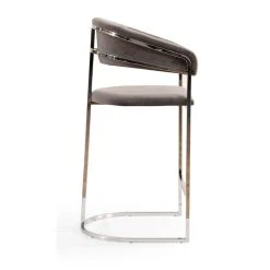 Vivenla Tabouret De Bar Design En Acier Inoxydable Argenté Et Revêtement En ... -Magasin Joss & Main tabouret de bar design en acier inoxydable argente et revetement en velours gris fonce collection jevon 13456528 36814286 1140x1140
