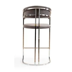 Vivenla Tabouret De Bar Design En Acier Inoxydable Argenté Et Revêtement En ... -Magasin Joss & Main tabouret de bar design en acier inoxydable argente et revetement en velours gris fonce collection jevon 13456528 36814288 1140x1140
