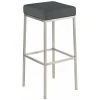 Decoshop26 Tabouret De Bar Design Moderne Assise Confortable En Similicuir Gris P...