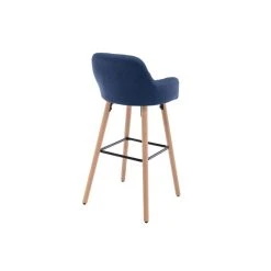 Vente-unique Tabouret De Bar En Tissu Et Pieds Bois De Hêtre - Bleu - ELEANA 8 Vente-unique Tabouret De Bar En Tissu Et Pieds Bois De Hêtre - Bleu - ELEANA -Magasin Joss & Main tabouret de bar eleana 13479558 36897502 1140x1140