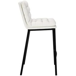 Decoshop26 Tabouret De Bar En Similicuir Blanc Avec Dossier Avec Assise Rembourr?... -Magasin Joss & Main tabouret de bar en similicuir blanc avec dossier avec assise rembourree et matelassee support en metal noir mat 100000531 11907128 31503182 1140x1140