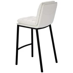 Decoshop26 Tabouret De Bar En Similicuir Blanc Avec Dossier Avec Assise Rembourr?... -Magasin Joss & Main tabouret de bar en similicuir blanc avec dossier avec assise rembourree et matelassee support en metal noir mat 100000531 11907128 31503184 1140x1140