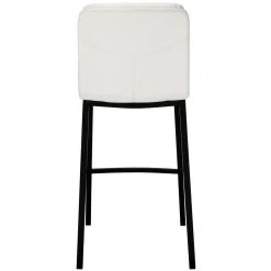 Decoshop26 Tabouret De Bar En Similicuir Blanc Avec Dossier Avec Assise Rembourr?... -Magasin Joss & Main tabouret de bar en similicuir blanc avec dossier avec assise rembourree et matelassee support en metal noir mat 100000531 11907128 31503186 1140x1140