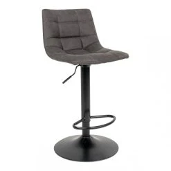 HOUSE NORDIC Tabouret De Bar Gris Foncé MIDDELFART Pieds Noir