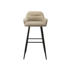 Vente-unique Lot De 2 Tabourets De Bar - Tissu Et Métal - Beige - HEKA -Magasin Joss & Main tabouret de bar heka 11960148 31711708 1140x1140