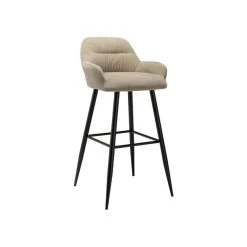 Vente-unique Lot De 2 Tabourets De Bar - Tissu Et Métal - Beige - HEKA -Magasin Joss & Main tabouret de bar heka 11960148 31711710 1140x1140