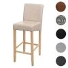 Mendler Tabouret De Bar HWC-C33, Chaise De Bar Tabouret De Comptoir, Bois ~ Cr...