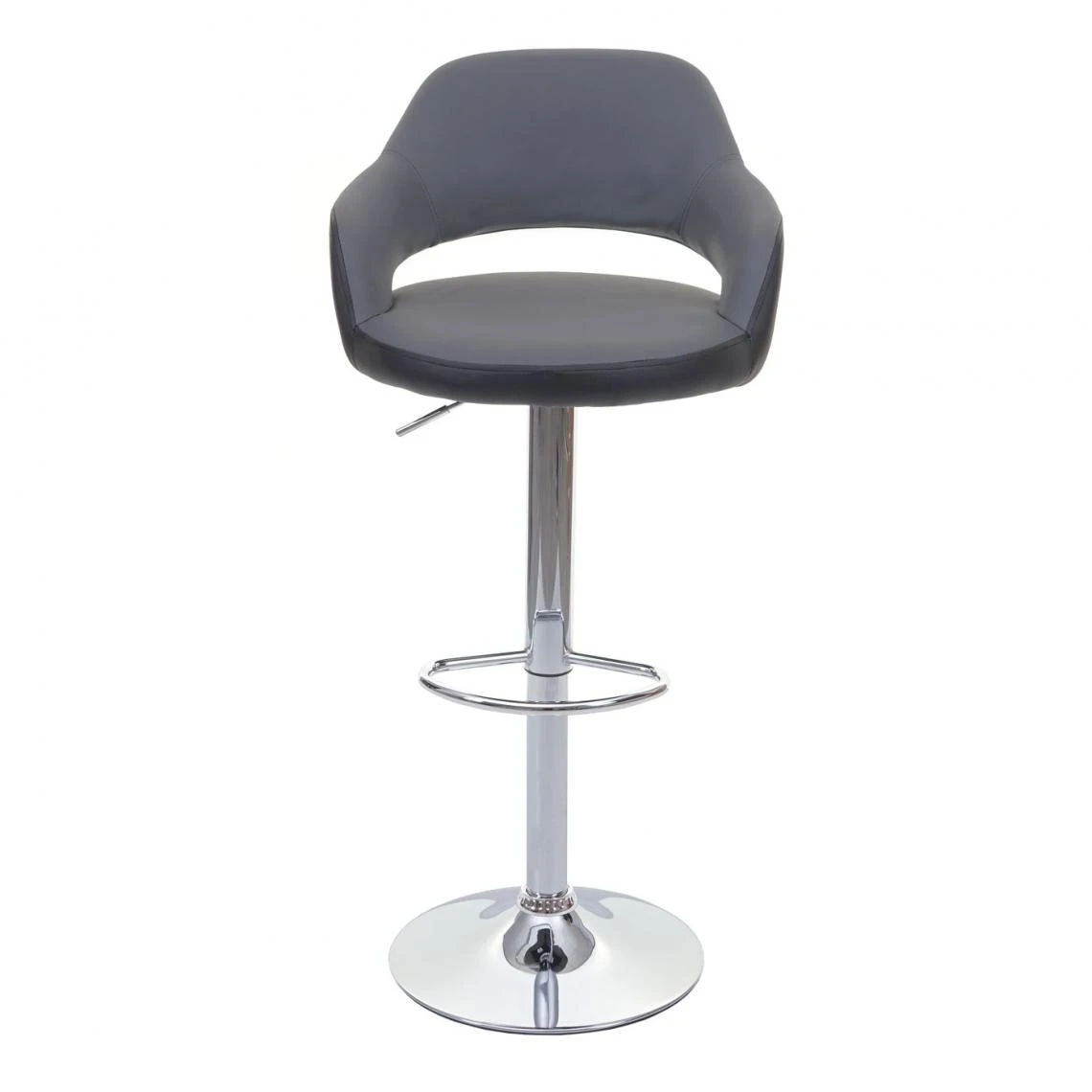 Mendler Tabouret De Bar HWC-F16, Tabouret Pivotant, Avec Dossier Simili Cuir ~... 2 Mendler Tabouret De Bar HWC-F16, Tabouret Pivotant, Avec Dossier Simili Cuir ~... – Image 2