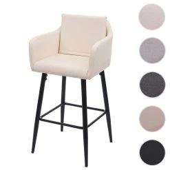 Mendler Tabouret De Bar HWC-H93, Tabouret De Comptoir, Repose-pieds Métal ~ S...