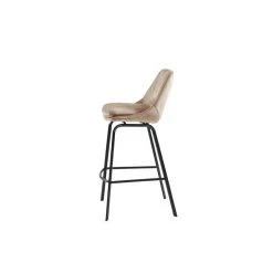Vente-unique Lot De 2 Tabourets De Bar - Velours Et Métal - Beige - KELINE -Magasin Joss & Main tabouret de bar keline 12151824 32278274 1140x1140