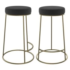 Rendez Vous Déco Tabouret De Bar Kendal En Velours Noir 63 Cm (lot De 2) -Magasin Joss & Main tabouret de bar kendal en velours noir 63 cm lot de 2 12981084 35269942 1140x1140 2