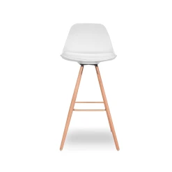 Idmarket Lot De 4 Tabourets De Bar SARA Blanc -Magasin Joss & Main tabouret de bar sara blanc en lot x4 1