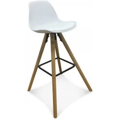 Opjet Tabouret De Bar Scandinave Blanc UMAI