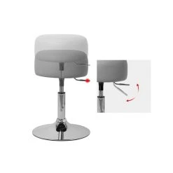 ML Design Modern Living Tabouret De Maquillage Rembourré Rond Pouf Gris Clair Hauteur Réglab... 7 ML Design Modern Living Tabouret De Maquillage Rembourré Rond Pouf Gris Clair Hauteur Réglab... -Magasin Joss & Main tabouret de maquillage rembourre rond pouf gris clair hauteur reglable en acier 11702078 30836840 1140x1140