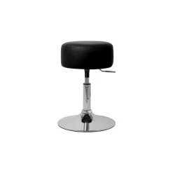 ML Design Modern Living Tabouret De Maquillage Rembourré Rond Pouf Noir Réglable En Hauteur ...