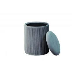 3S. X Home Tabouret En Velours Gris EBOU -Magasin Joss & Main tabouret en velours gris design 1226375 2 1140x1140