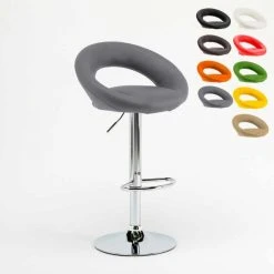 Superstool Tabouret Haut Bar Cuisine Fixe Pivotant Réglable En Hauteur Avec Repo...