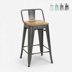 Ahd Amazing Home Design Tabouret Haut Bar De Cuisine Design Industriel Style Tolix Steel Wood ...
