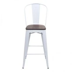 Mendler Tabouret HWC-A73, Avec Siège En Bois Et Dossier, Métal, Style Indust... -Magasin Joss & Main tabouret hwc a73 avec siege en bois et dossier metal style industriel blanc 7556156 19067000 1200x1200