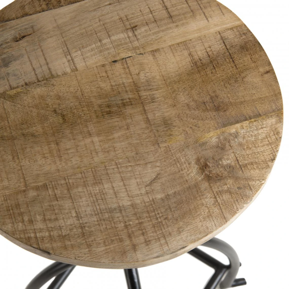 MACABANE Tabouret Industriel Hauteur Ajustable Bois De Manguier Et Métal - RON... 6 MACABANE Tabouret Industriel Hauteur Ajustable Bois De Manguier Et Métal - RON... – Image 6