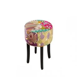 MACABANE Tabouret KATE Rond Tissu Bohème -Magasin Joss & Main tabouret kate rond tissu boheme design 3197628 2 1140x1140 2
