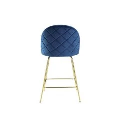 Vente-unique Lot De 2 Tabourets De Bar MELBOURNE - Velours Et Métal Doré - Bleu -Magasin Joss & Main tabouret melbourne 11702082 30836856 1140x1140