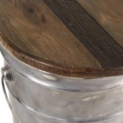 MACABANE Tabouret NOLAN Rond Bidon Acier Et Bois Recyclé 31 X 31 Cm - Esprit B... 9 MACABANE Tabouret NOLAN Rond Bidon Acier Et Bois Recyclé 31 X 31 Cm - Esprit B... -Magasin Joss & Main tabouret nolan rond bidon acier et bois recycle 31 x 31 cm esprit brocante design 509906 5 1140x1140