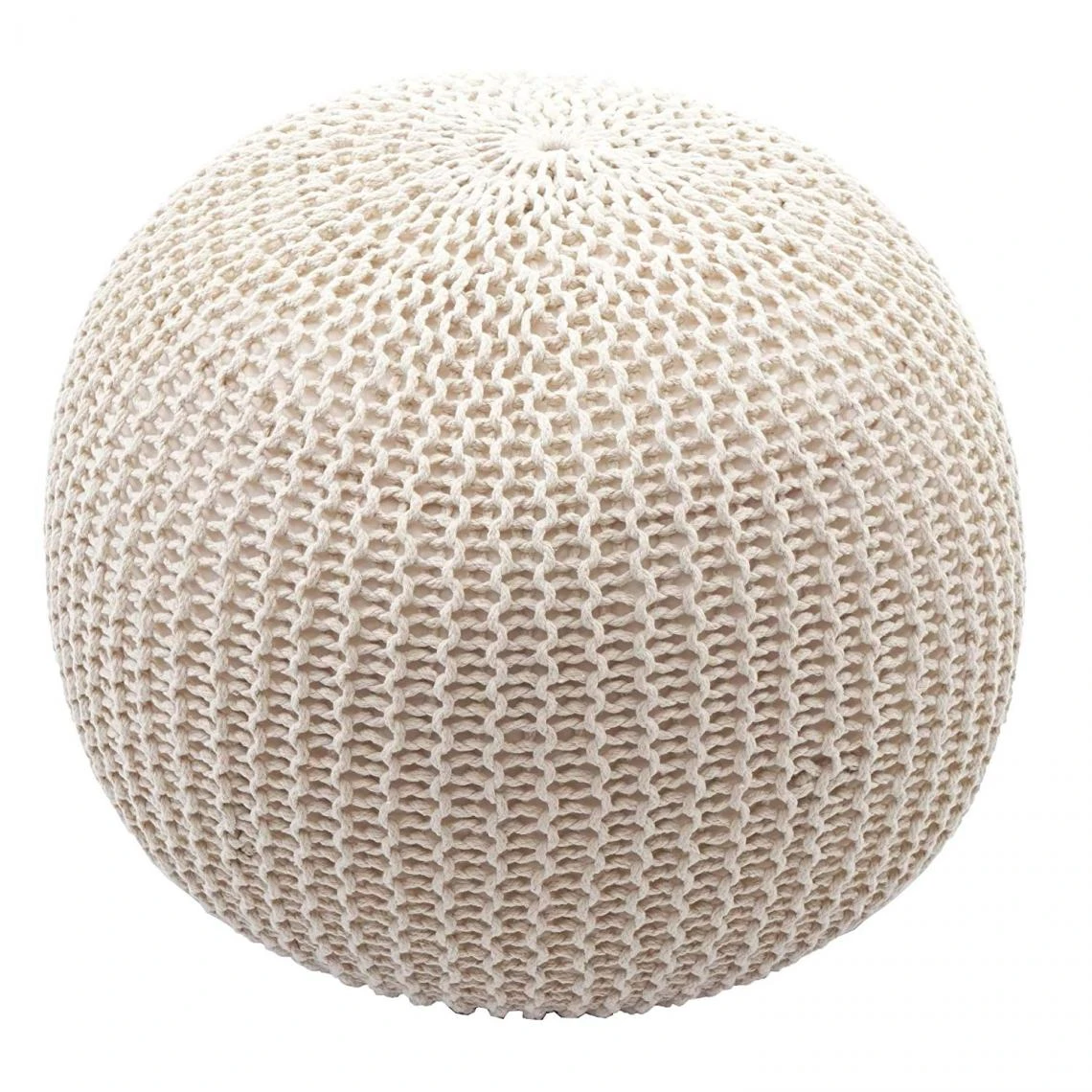 Decoshop26 Tabouret Repose Pieds Pouf Aspect Tricot à Grosse Maille 40x50cm Beig... 1 Decoshop26 Tabouret Repose Pieds Pouf Aspect Tricot à Grosse Maille 40x50cm Beig...
