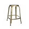 L'Héritier Du Temps Tabouret TRUST Siège D'Appoint Style Industriel En Métal Patiné Lai...