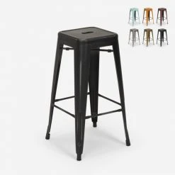 Ahd Amazing Home Design Tabouret Vintage En Métal Design Industriel Pour Bar Et Cuisine Style...