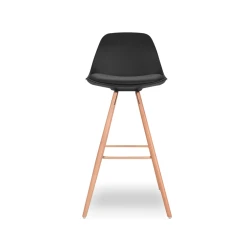 Idmarket Lot De 4 Tabourets De Bar SARA Noir -Magasin Joss & Main tabourets de bar sara noirs en lot x4 1