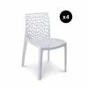 3S. X Home Lot De 4 Chaises Design Blanche GRUYER