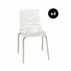3S. X Home Lot De 4 Chaises Blanche Traviata
