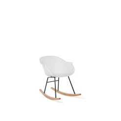 Beliani Chaise à Bascule Blanche HARMONY - Blanc