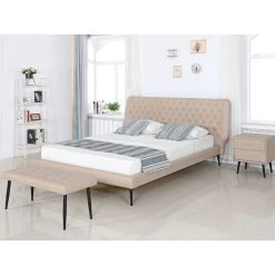 Beliani Bout De Lit En Simili-cuir Beige ESSONNE - Noir -Magasin Joss & Main undef src sa picid 772846 x 2560 type color image