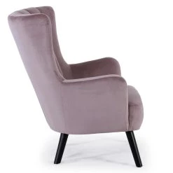 MENZZO Fauteuil Scandinave Vidal En Velours Rose -Magasin Joss & Main vidal 8861v rose profil